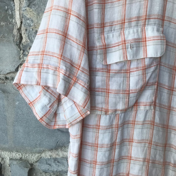 Perry Ellis Men’s Short Sleeve Shirt Linen - Picture 3 of 3